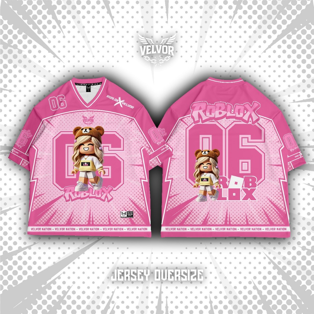 JERSEY ZY06ROBLOX - JERSEY ROBLOX SERIES - JERSEY KIDS 5 - 10 YEARS - OVERSIZE DRYFIT - VELVOR