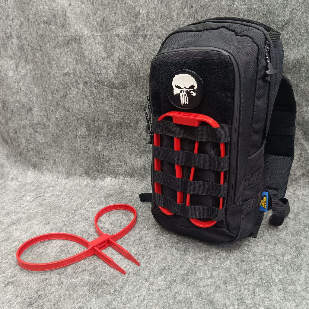 MERAH Scorpion GEN 2 Tactical Bag Fullset with Red Tis Strap / Cool Tactical Bag / Tactical Bag / Ta