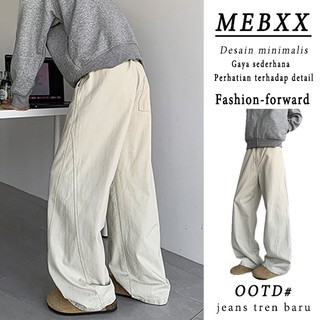 COD-Celana Denim Aprikot Model Lurus, Longgar, Dan Trendi Ala Retro Amerika.