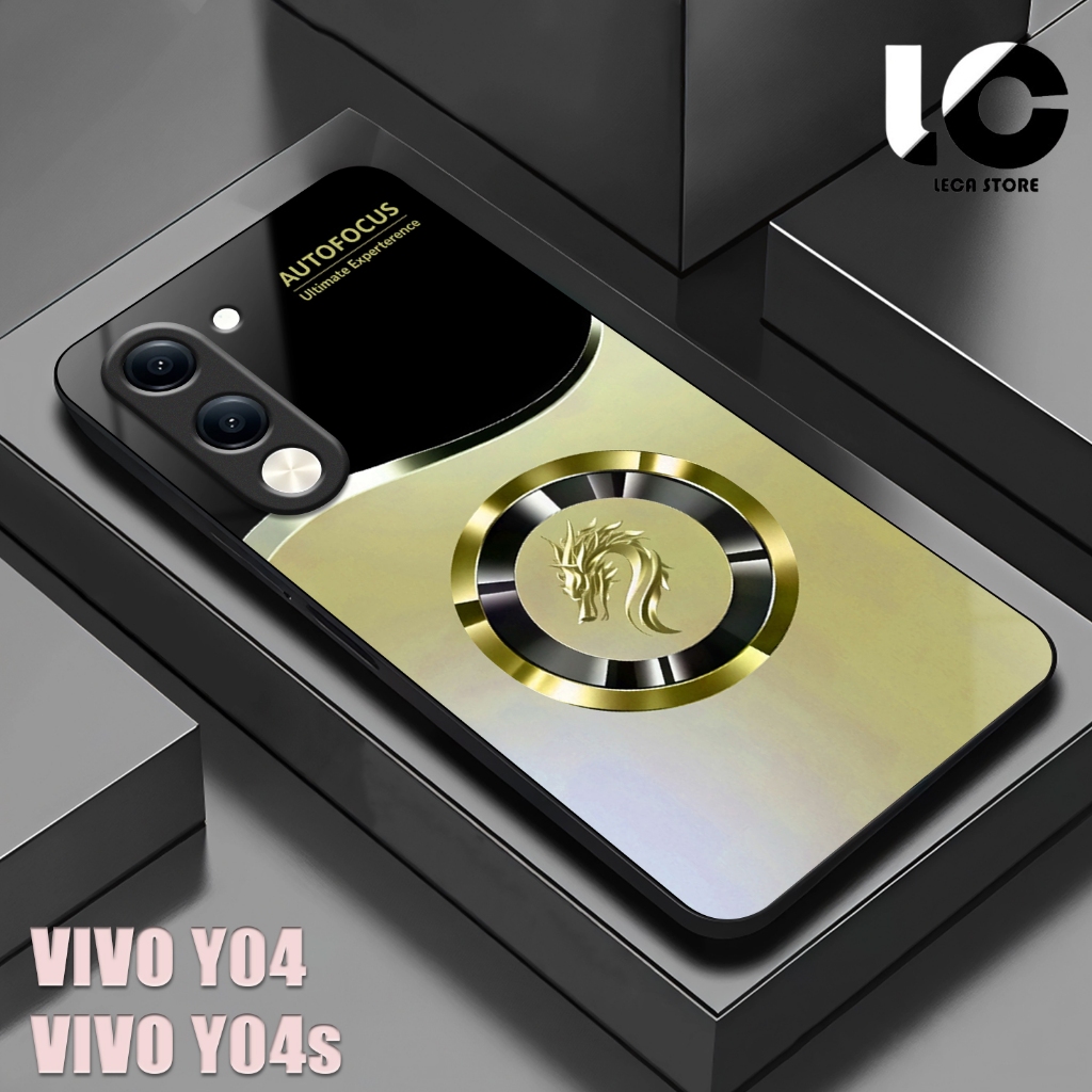 HP VIVO Y04 Softcase VIVO Y04S เคสเคลือบเงาปลอกกระจกเงาตัวป้องกันโทรศัพท์อุปกรณ์เสริมโทรศัพท์