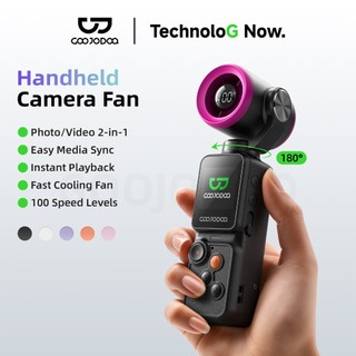 Goojodoq GFS025 Kipas Camera 180° Adjustable 1.3-inch screen Mengambil foto dan video Turbo kipas angin