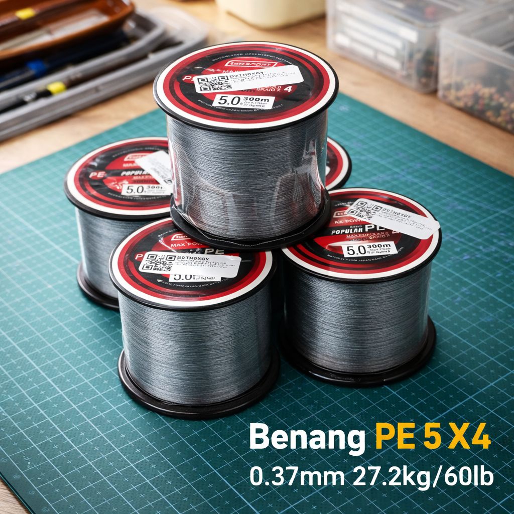 เกลียวสายตกปลา PE 300 เมตร PE X4 27.2 กก. 60 ปอนด์