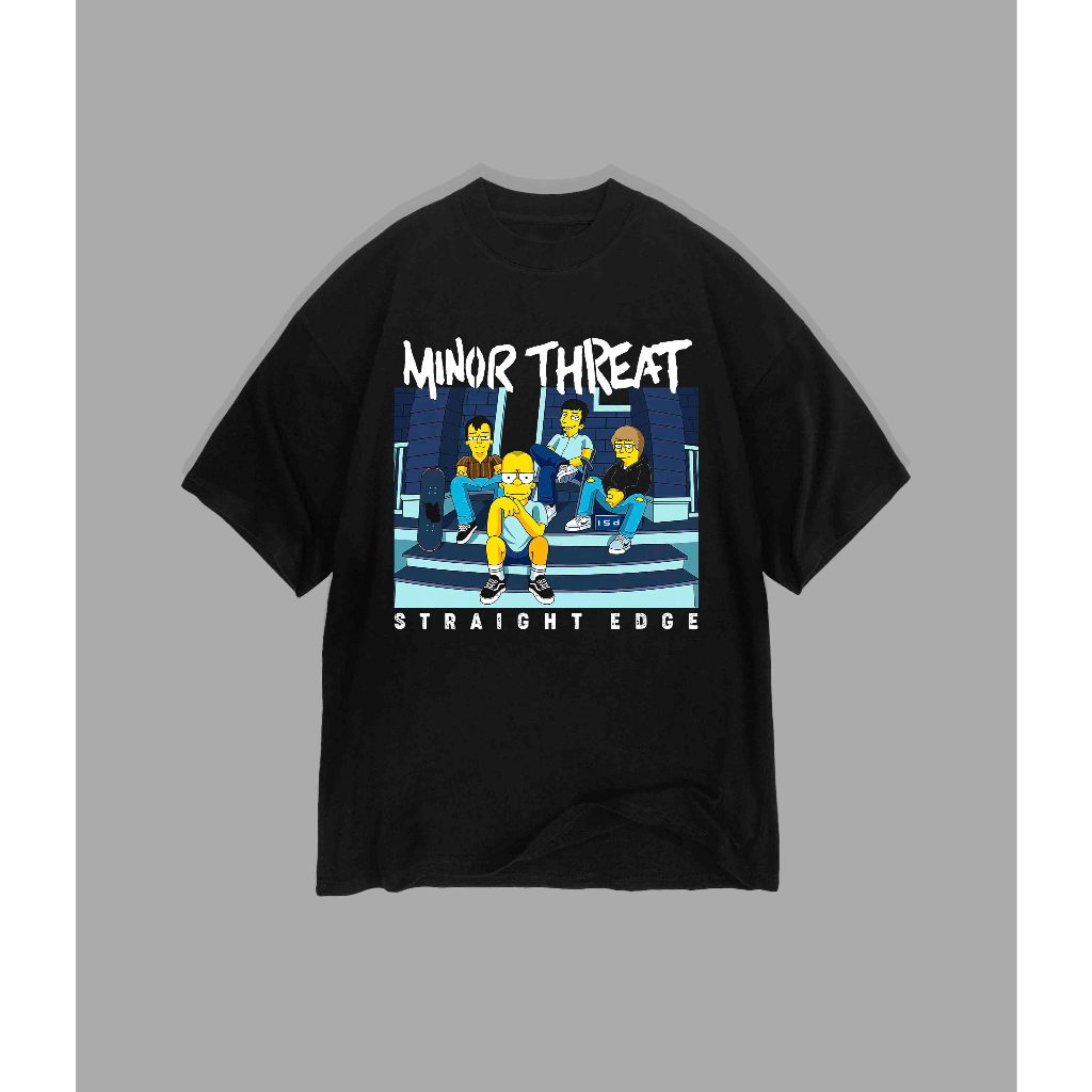 เสื้อยืด Minor Threat x Simpson - Straight Edge