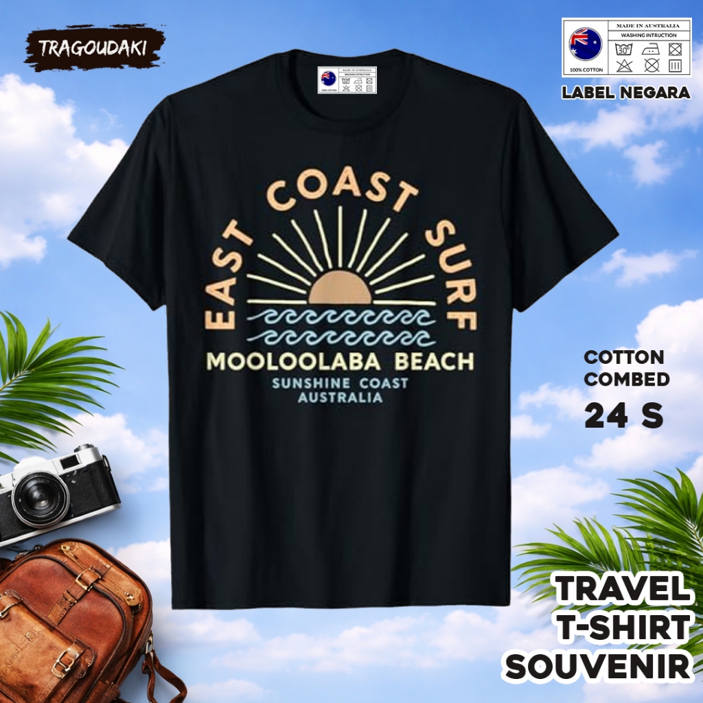 เสื้อยืดของที่ระลึก AUSTRALIA AUSTRALIA 43 Tag ของที่ระลึกเสื้อผ้าทําจากผ้าฝ้ายหวี 24s