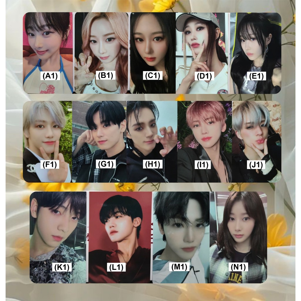 Photocard อย่างเป็นทางการ Giselle Aespa Jeno Jaemin NCT Dream Juyeon Tbz Soobin TXT - [READ DESCRIPT