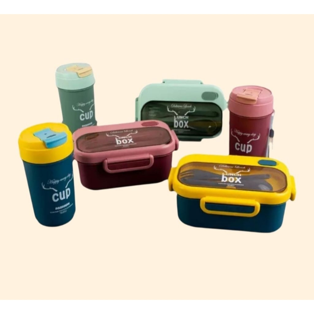 LUNCH BOX + DRINKLE BOTTLE // CHILDRENS LUNCH BOX / LUNCH BOX + เครื่องดื่ม