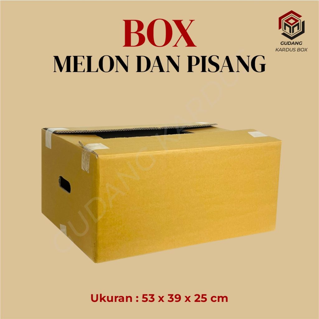 PLAIN MELON & BANANA FRUIT BOX CARDBOARD 20KG - STRONG & PREMIUM / PLAIN BOX / BANANA CARDBOARD / ME
