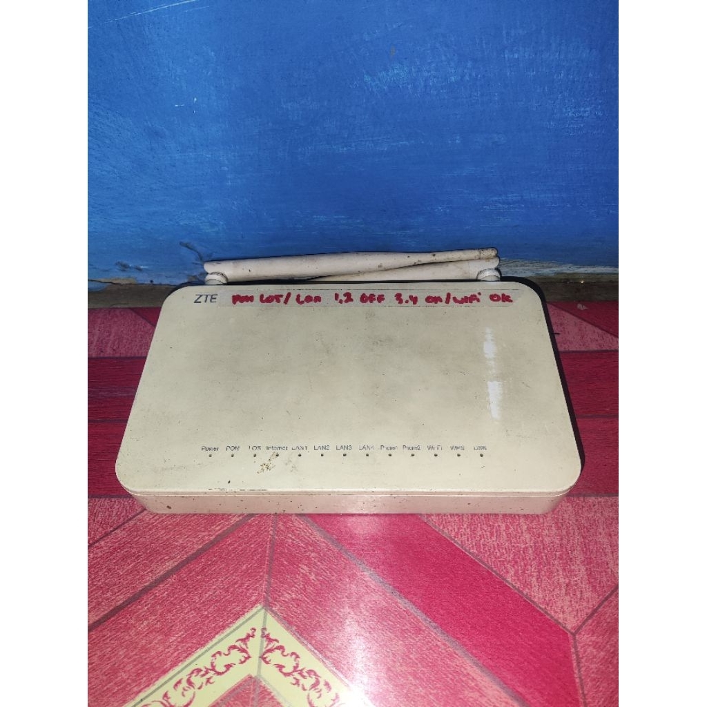 ONT ROUTER ZTE F609 PORT BLUE MINUS