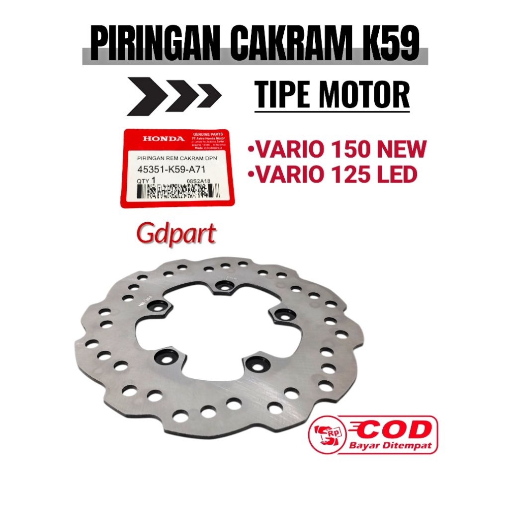 จานดิสหน้า Vario 125 150 led new K59