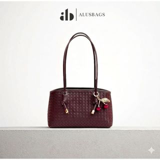Elora shoulderbag tas bahu wanita tas totebag tas anyaman kulit PU