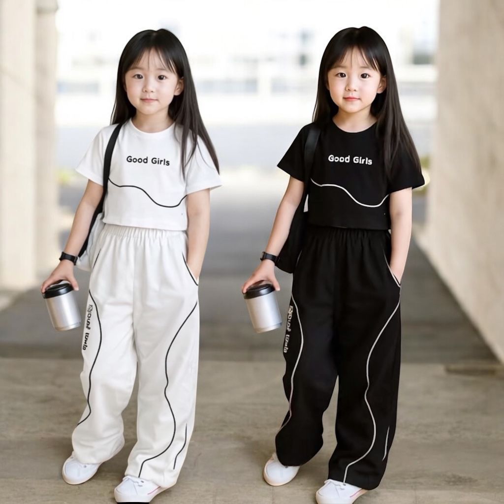 GOOD GIRL MOTIF GIRLS SUIT SIZE 1-12 ปี