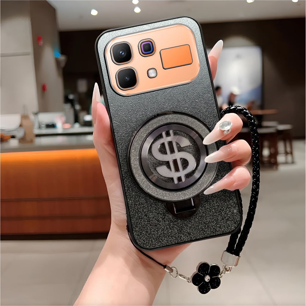 Softcase Infinix Note 60 / 60 Pro / Note Edge 5G Glitter Dollar Ring Holder ฟรีสายคล้องเชือกเส้นเล็ก