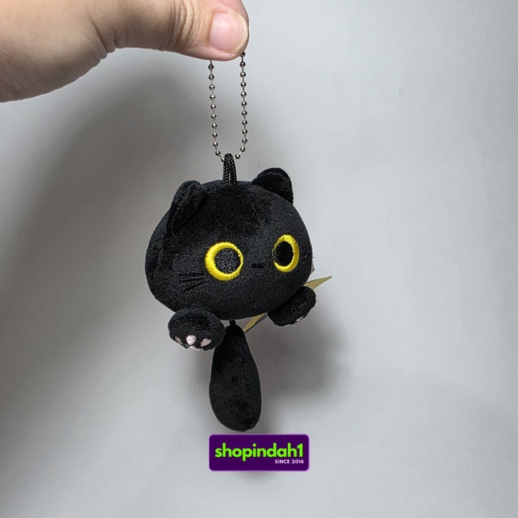 GUNDAN OO MEOW MR DIY [8963581] พวงกุญแจแมวดํา ตุ๊กตาน่ารัก 6 ซม ป้ายใหม่ - พวงกุญแจแมวดํา ตุ๊กตาขนห