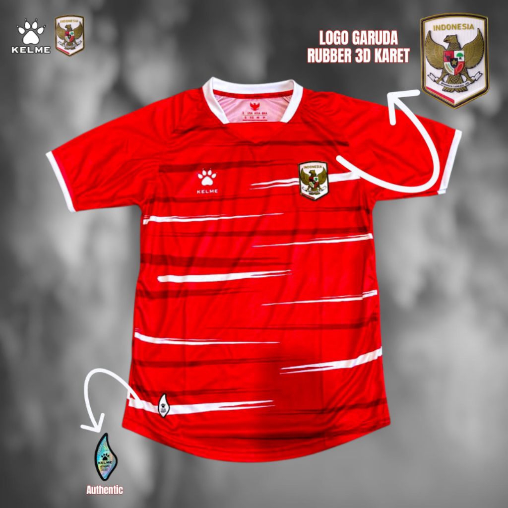 MERAH PREMIUM Jersey Kelme ทีมชาติอินโดนีเซีย Away 2026 2027 เสื้อสีแดงล่าสุด Home ทีมชาติอินโดนีเซี