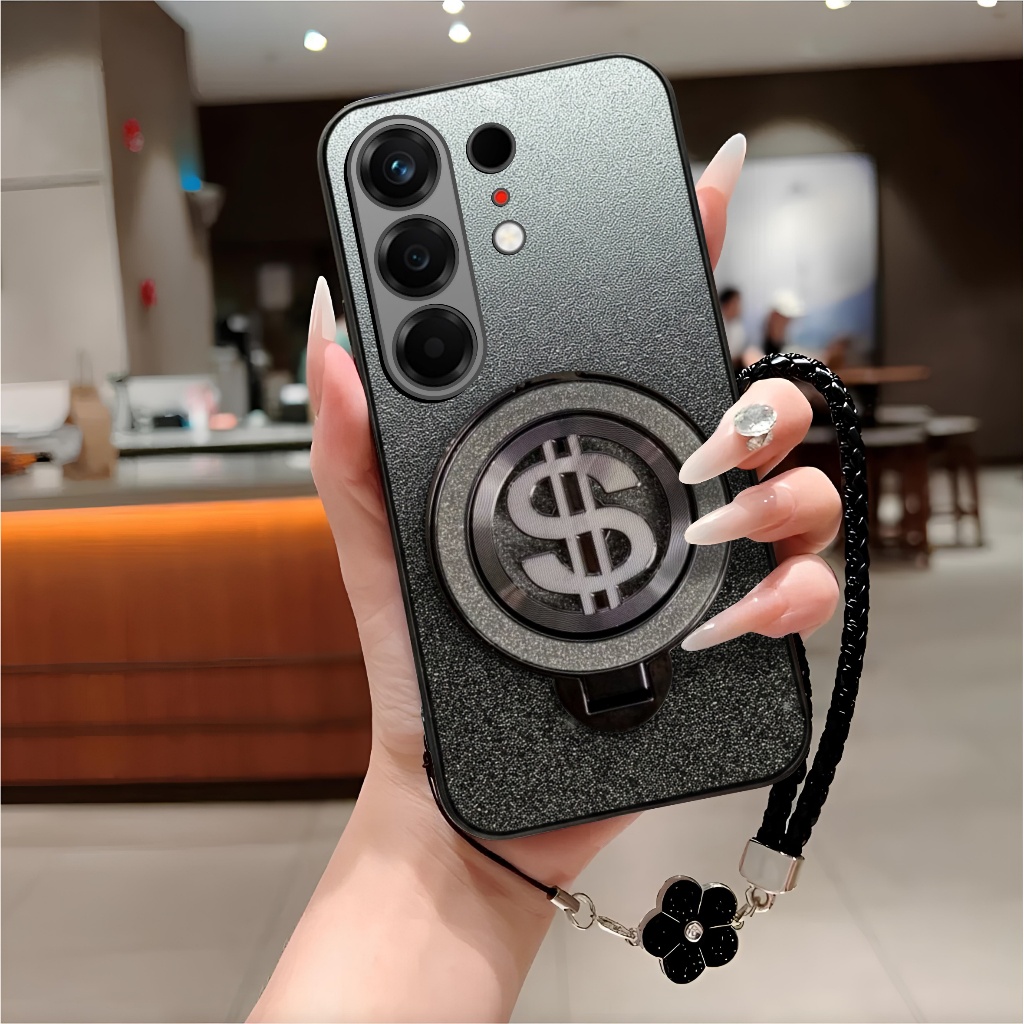 Softcase Tecno Camon 50/50 Pro Glitter Dollar Ring Holder ฟรีเชือกเส้นเล็ก