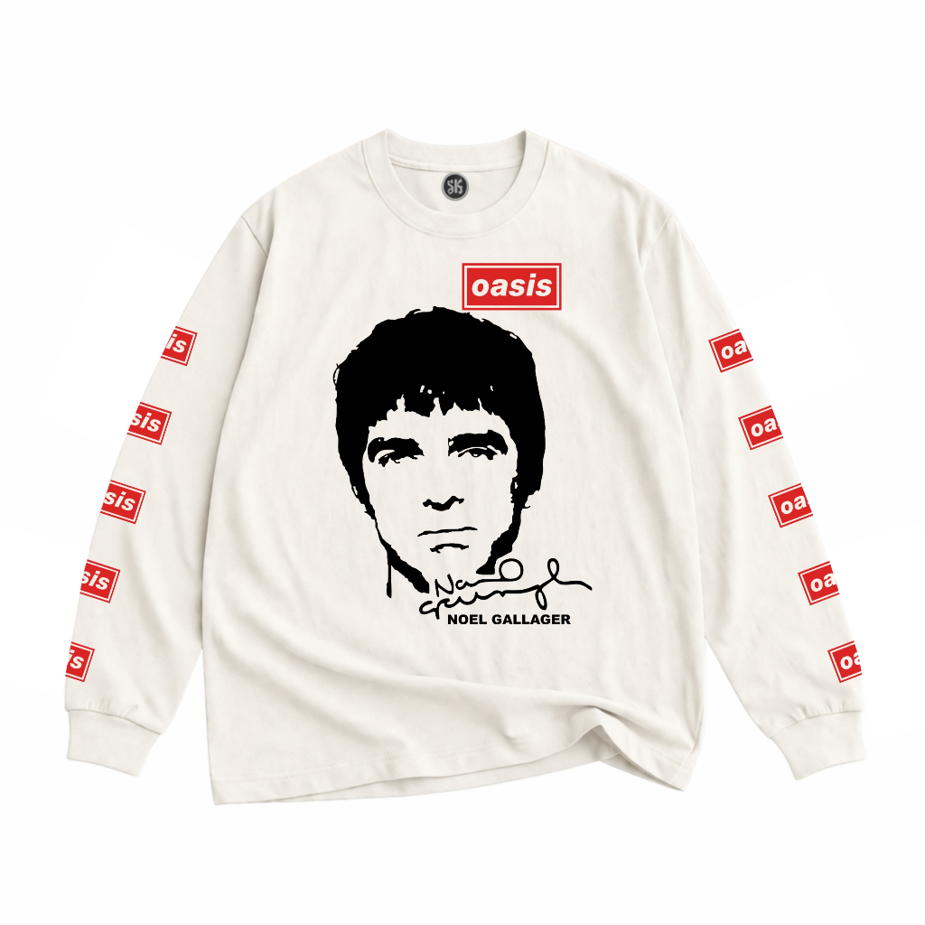 OASIS เสื้อยืด Noel Gallager แขนยาว | Oasis Band Tshirt