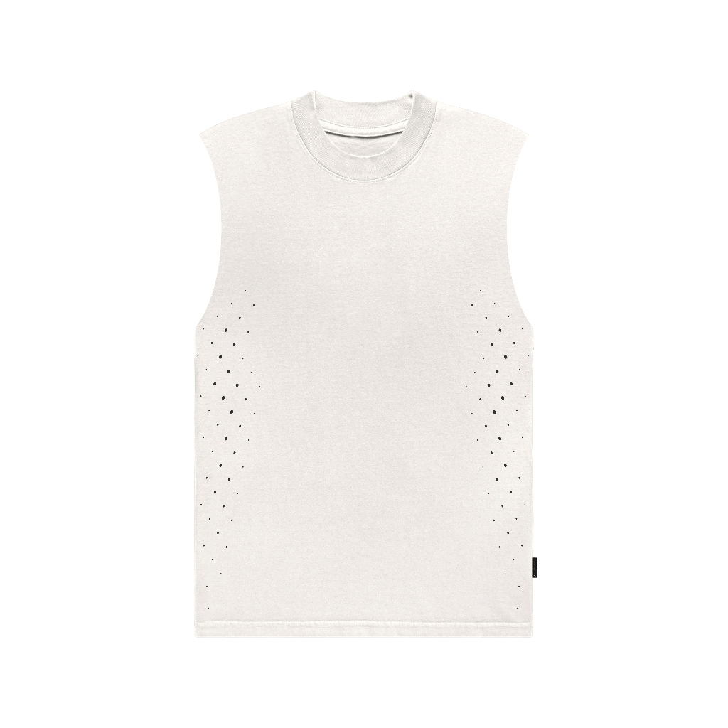 HLWN Running Unisex Muscle Tee สีขาว - พื้นฐาน