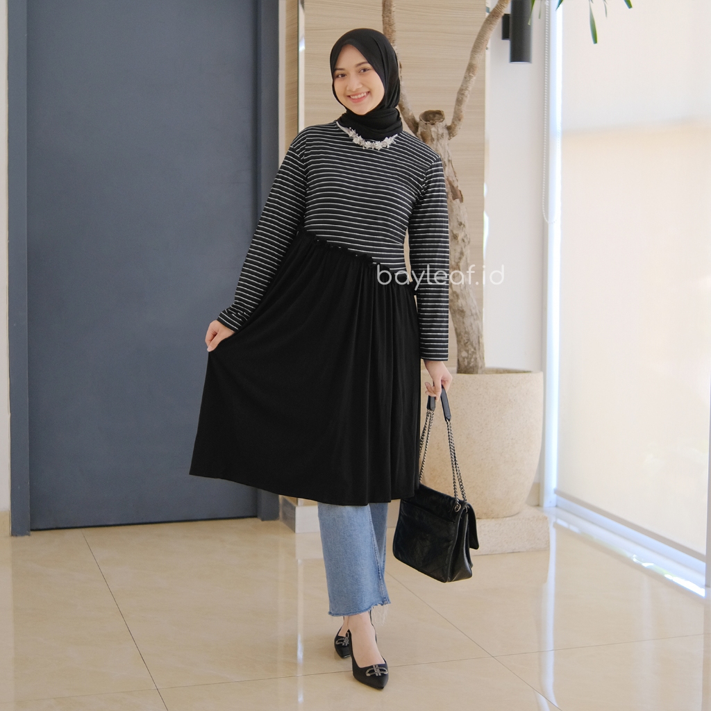 CARISA BASIC STRIPED PREMIUM TUNIC BY BAYLEAF.ID
