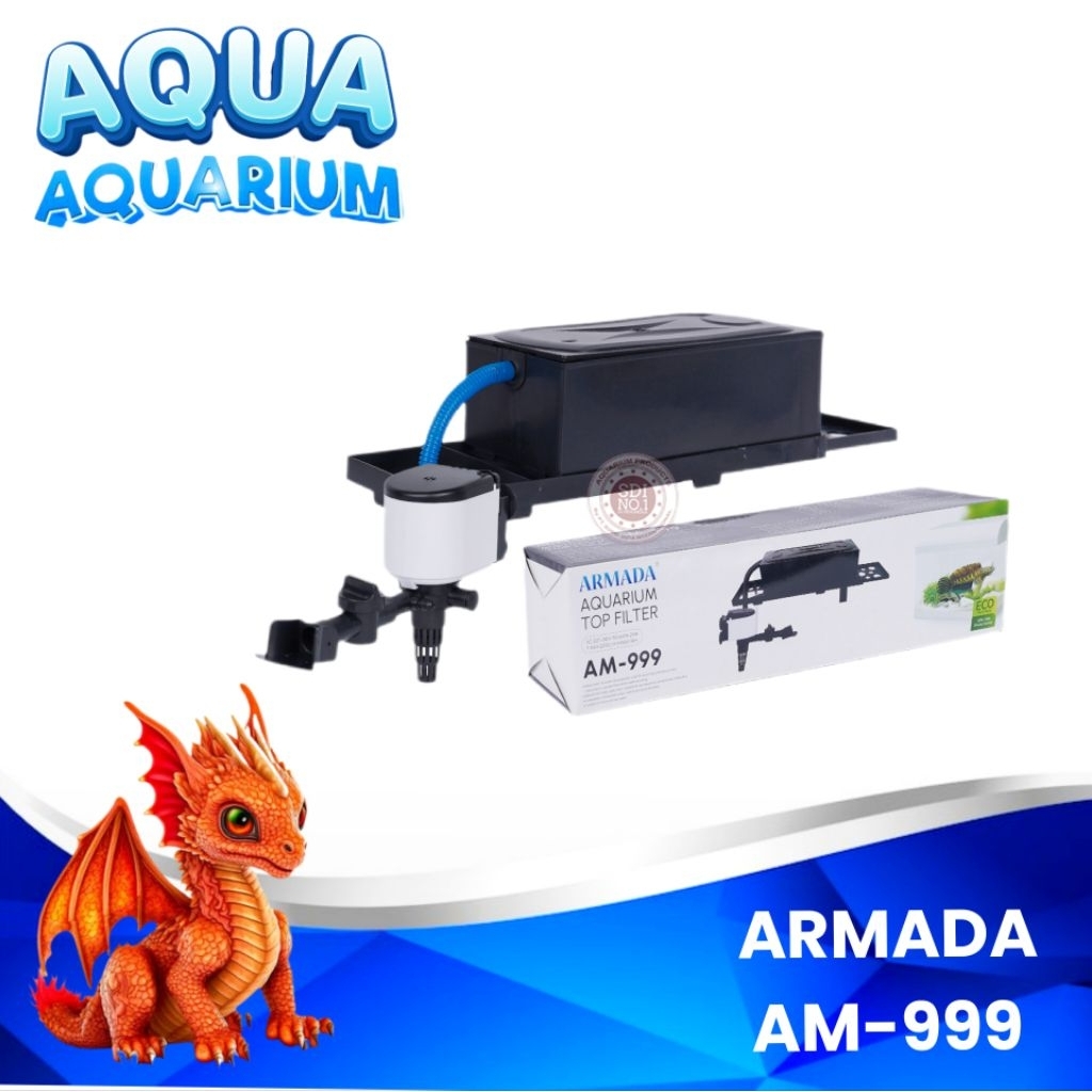 TOP FILTER AQUARIUM ARMADA AM - 888 - 999 - ปั๊ม + กรอง