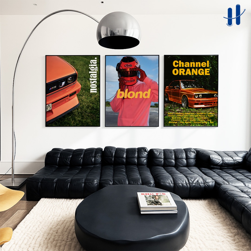 Haydecor โปสเตอร์กรอบรถตกแต่งผนัง BMW ความงาม Minimalist Wall Display HD พิมพ์