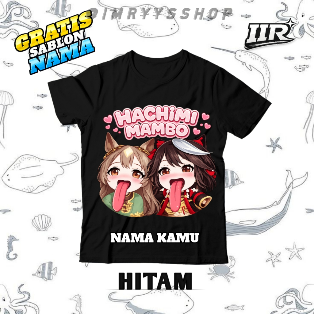 (ชื่อฟรี) เสื้อยืดเด็กตัวบน HACHIMI MAMBO CHIBY MEME CUTE ANOMALI / MAMBO UMA MUSUME เสื้อผ้า Mataka
