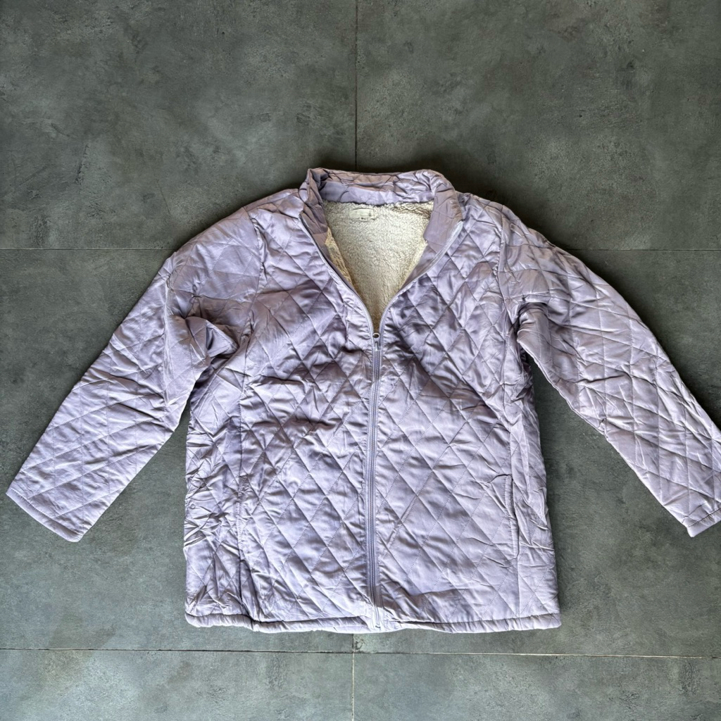 Lilac Quilted Sherpa Jacket ผู้หญิง