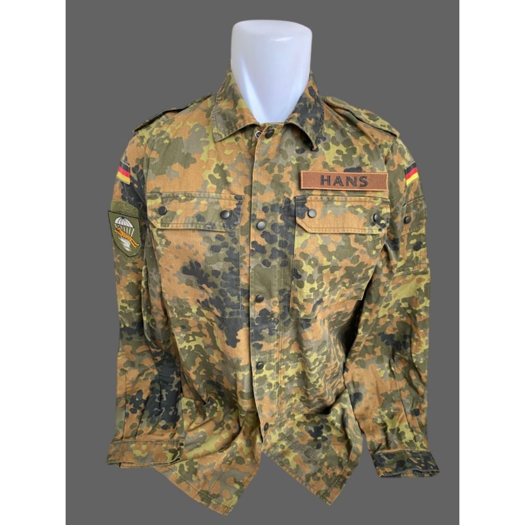 KEMEJA Original Army Army Fleecktarn Camo BDU Shirt Like New (43)