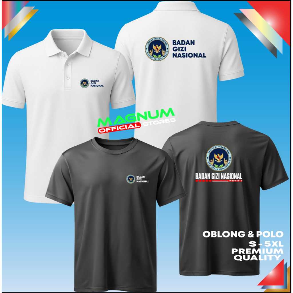 BGN National Nutrition Body SPPG MBG เสื้อโปโลแขนสั้นคอปกและเสื้อยืด Oblong S - 5XL