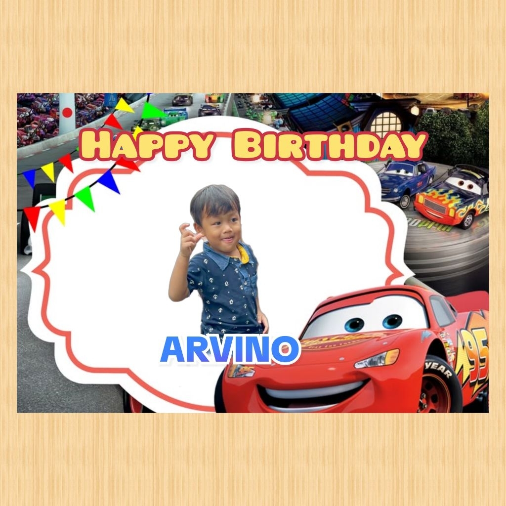 แบนเนอร์ CARS MCQUEEN แบนเนอร์วันเกิดเด็ก พื้นหลัง CARS MCQUEEN ฉากวันเกิดเด็กแบบกําหนดเอง ตกแต่งปาร