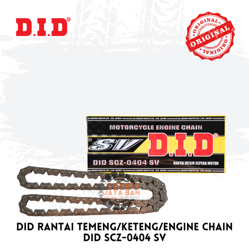 DID SCZ-0404 SV Engine Chain / Timing Shield Chain / Silent Chain 90L 92L New Beat K1A, Genio K0J, F