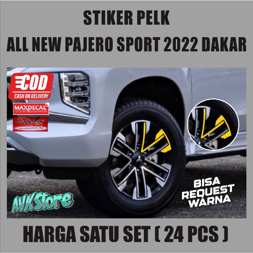 PAJERO SPORT 2022 สติ๊กเกอร์ Dakar (สติ๊กเกอร์ตัด delet chroom sticker)