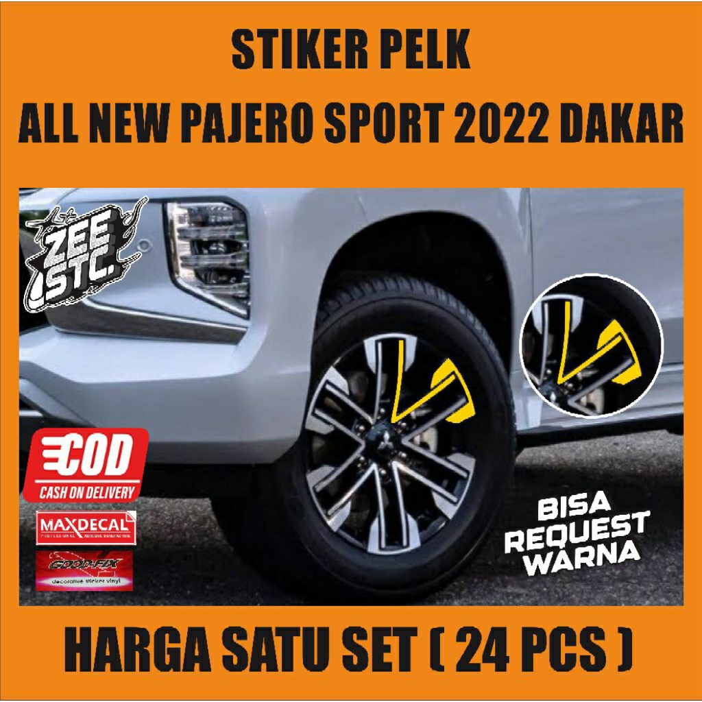 PAJERO SPORT 2022 สติ๊กเกอร์ Dakar RIM (สติ๊กเกอร์ลบขอบโครเมียม)