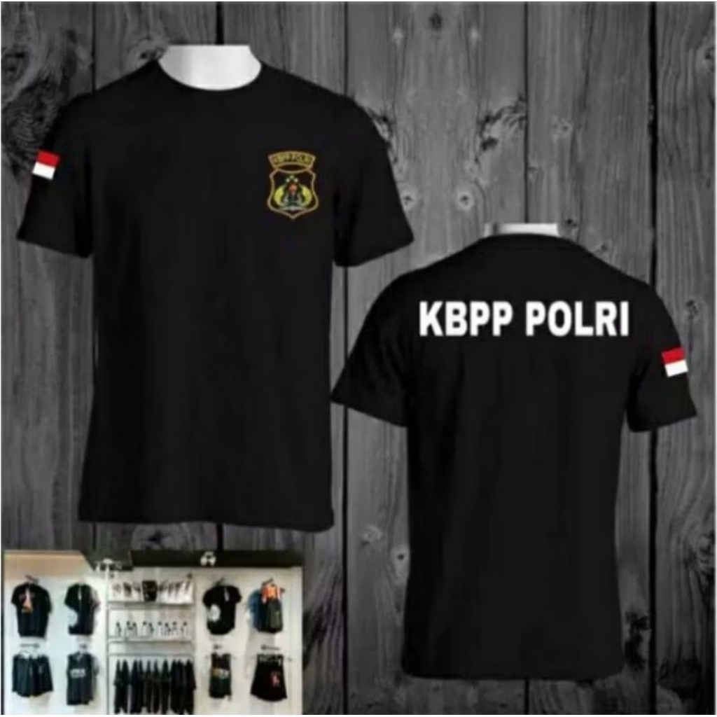 เสื้อยืด INDONESIAN POLICE KBPP พร้อม WRITING MOTIF // POLICE KBPP