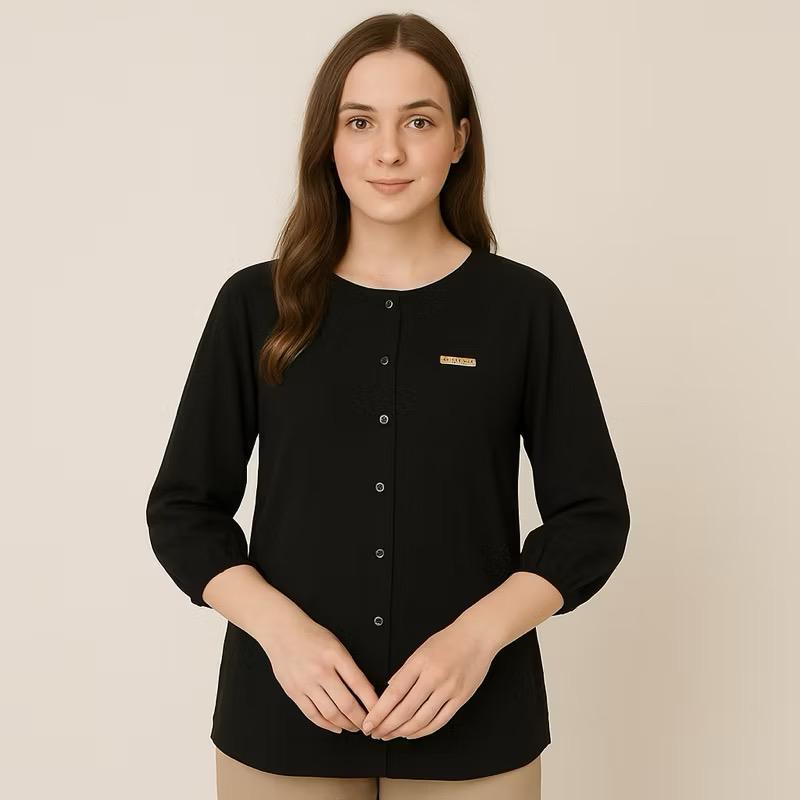 KEMEJA Sabrina Anti-UV Basic Button-Down Shirt