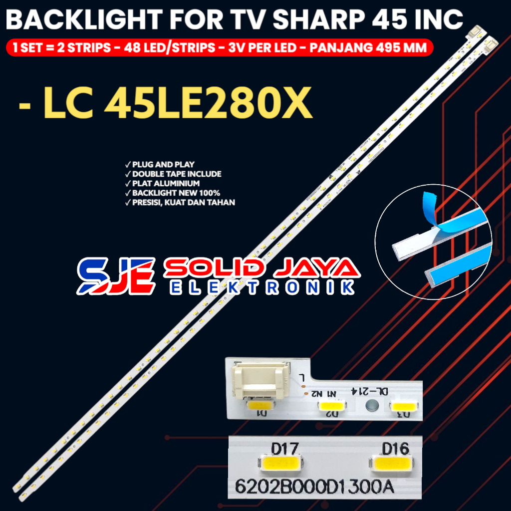 SHARP 45 INCH TV BACKLIGHT LC-45LE280X 45LE480X 45LE280 BL ไฟ LED 40LE 6202B000D0300A