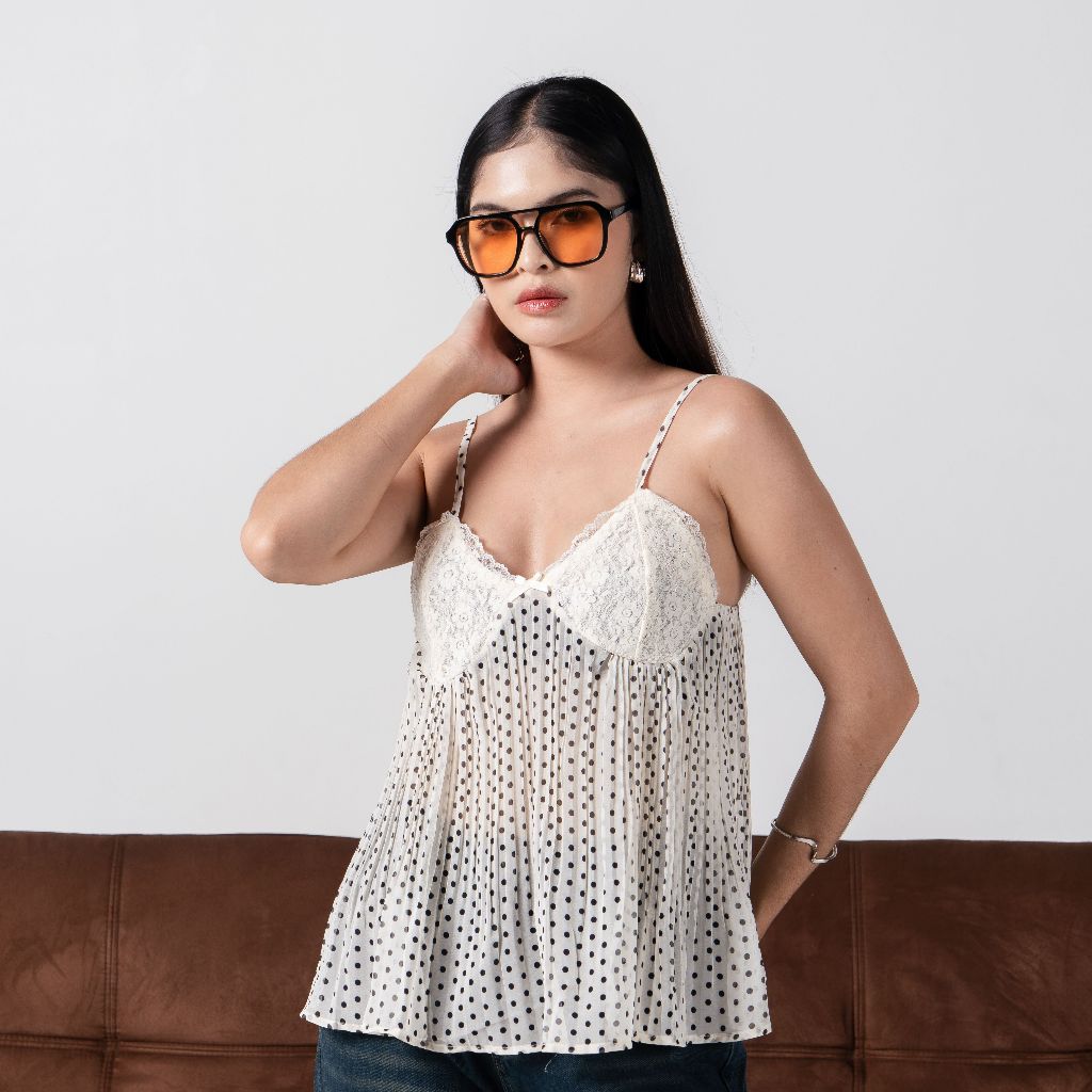 KATUN Polky Lace Top / Cotton Lace Top / Cotton Top - GURLBUCKET