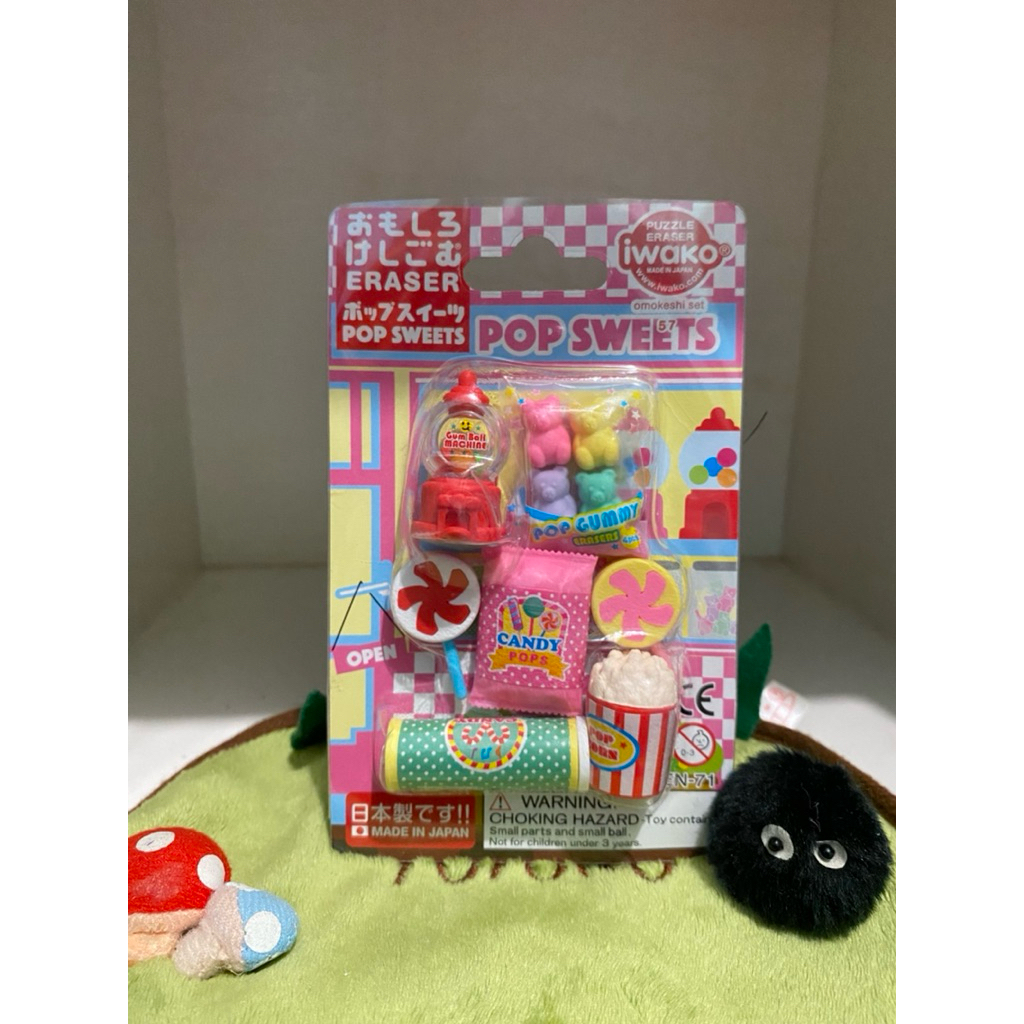 Iwako Puzzle Eraser Set Pop Sweet Edition / ยางลบรูปอาหาร / ยางลบปริศนา / เครื่องเขียน ยางลบตัวละครญ