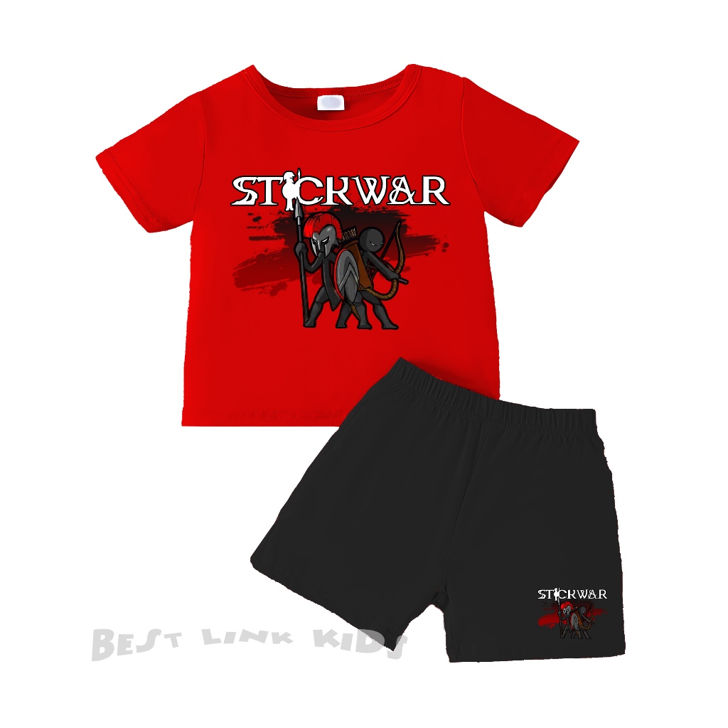 Unique Stick War Game Motif เสื้อยืดเด็ก
