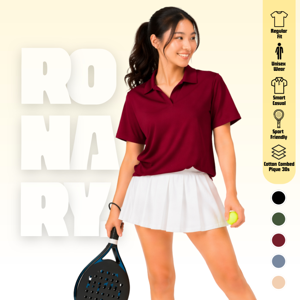 Ronary Sport Womens Premium Pique Polo Tennis Padel – Cool & Stretch Cotton Pique Sports Polo