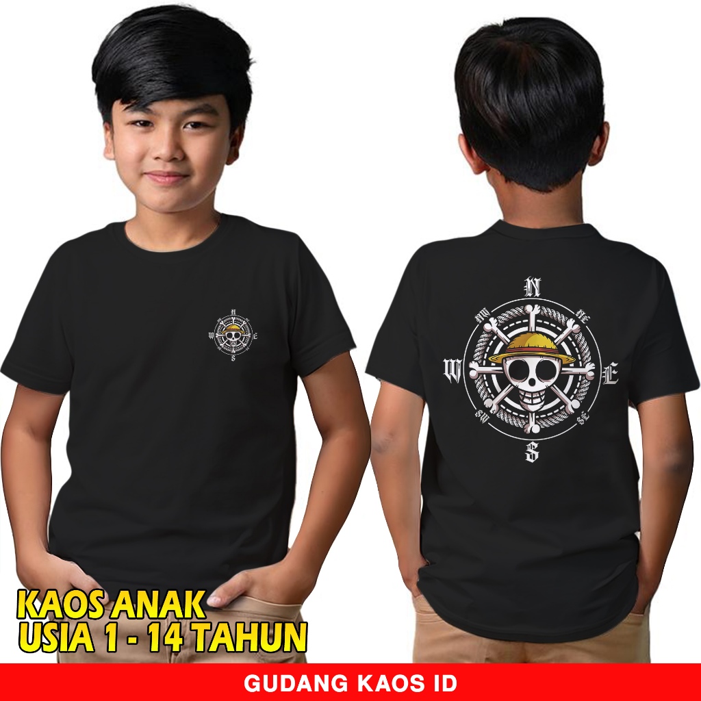 New One Piece T-Shirt Warehouse 3 - เสื้อผ้าเด็กอายุ 1-14 ปี - One Piece Monkey D Luffy Anime T-Shir