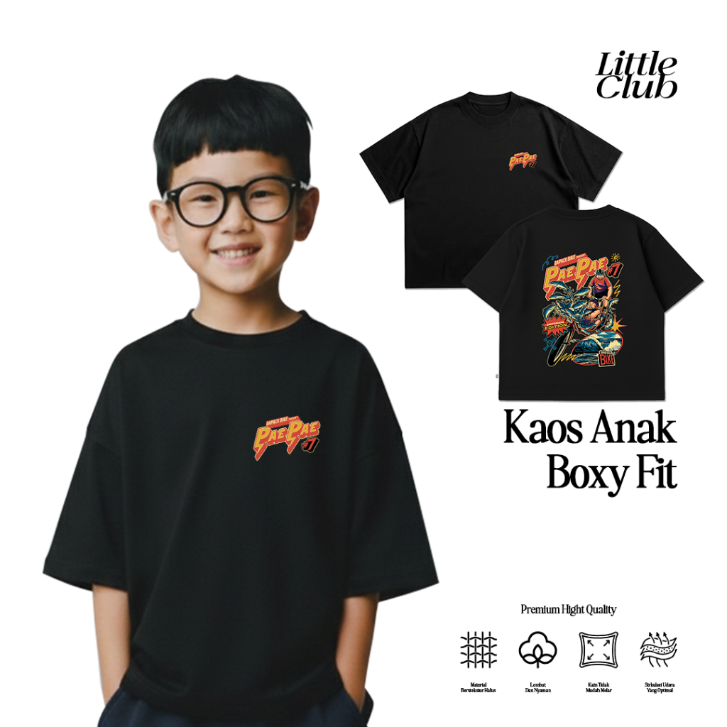 Little Club - KIDS SADTRUE BIKE CLUB BoxyFit KIDS เสื้อยืด I Boxy KIDS เสื้อยืด I TSBX016SADTRUE