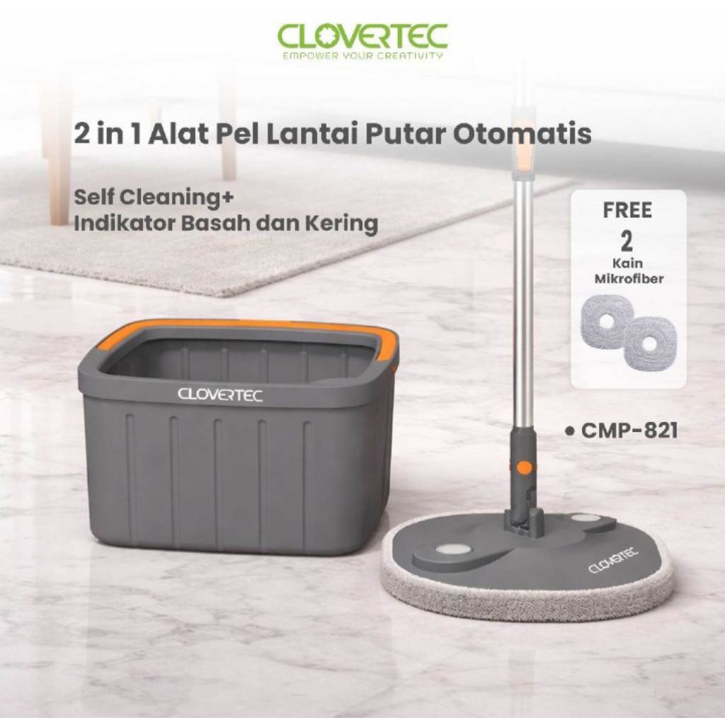 CLOVERTEC 2 IN 1 SPIN MOP