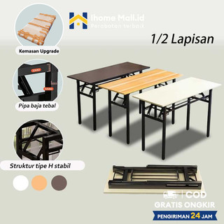 IH Meja Lipat Portable Meja Belajar Meja Kantor Besi Meja Pelatihan Serbaguna Meja Lipat Jualan