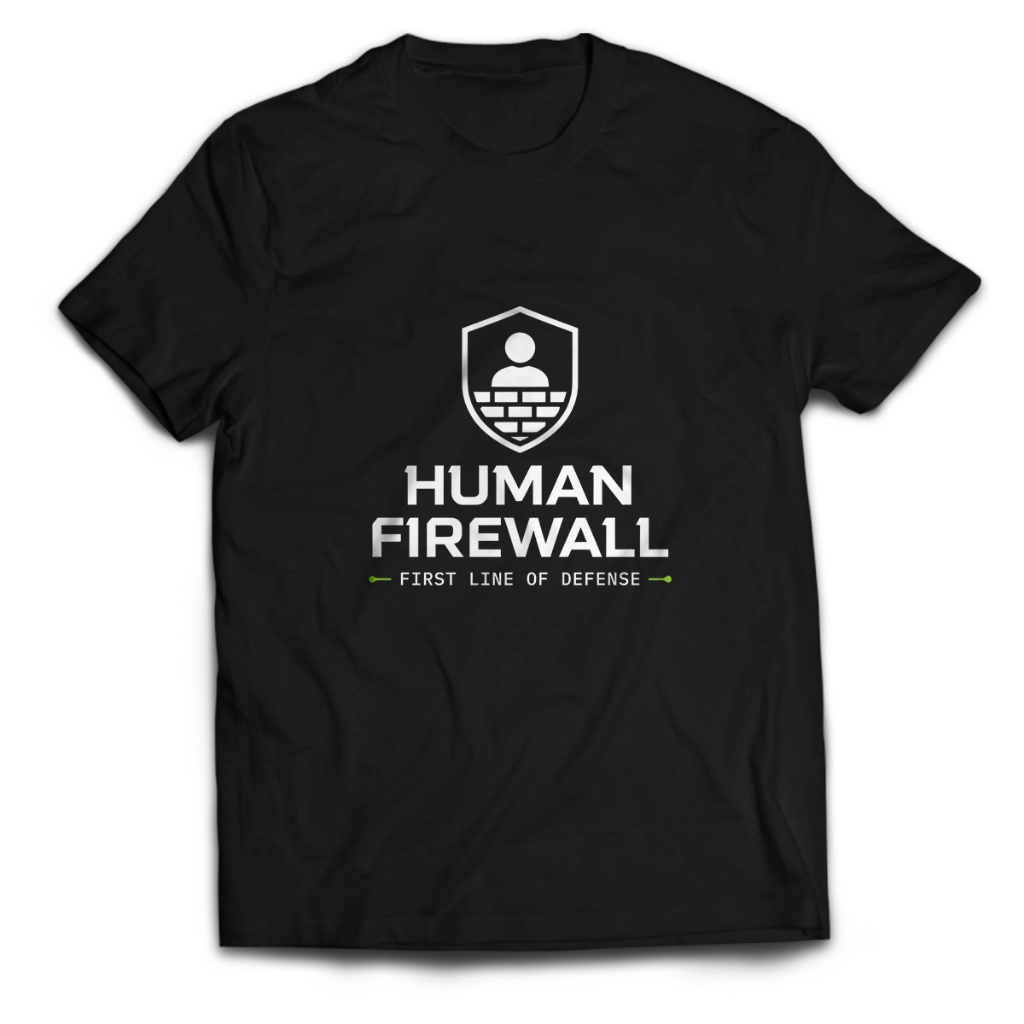Cybersecurity HUMAN FIREWALL เสื้อยืดผู้ชายผู้ใหญ่ Unisex Tops PakeKaos