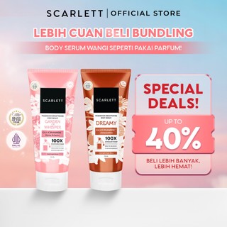 [NEW LAUNCH] SCARLETT GLUCINAMIDE Fragrance Brightening Body Serum 170ml - Garden of Whisper / Dreamy | Mencerahkan, Melembapkan, Mengurangi Noda Hitam, Meremajakan, Meratakan Warna Kulit, Wangi Mewah Seharian Siang dan Malam