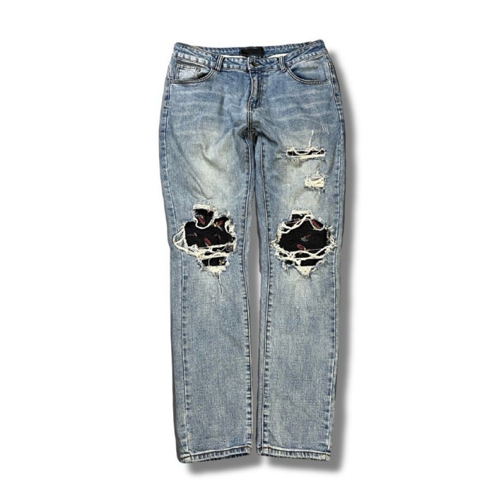 AMIRI Inspired Distressed Denim, Amiri Ripped Jeans