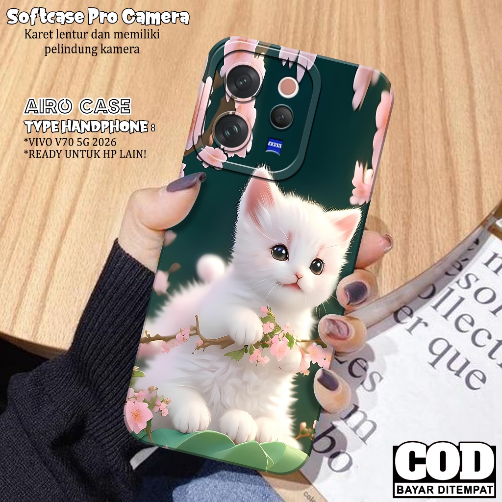 ล่าสุด VIVO V70 5G 2026 Softcase - เคสแมวแฟชั่น - เคสโทรศัพท์ VIVO V70 5G - เคส VIVO V70 5G - เคส VI