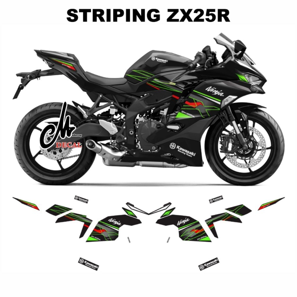 สติ๊กเกอร์สต็อกสติ๊กเกอร์ Zx25r / Zx25rr / Kawasaki Ninja Zx-25r Zx-25rr รถจักรยานยนต์ Variation Str