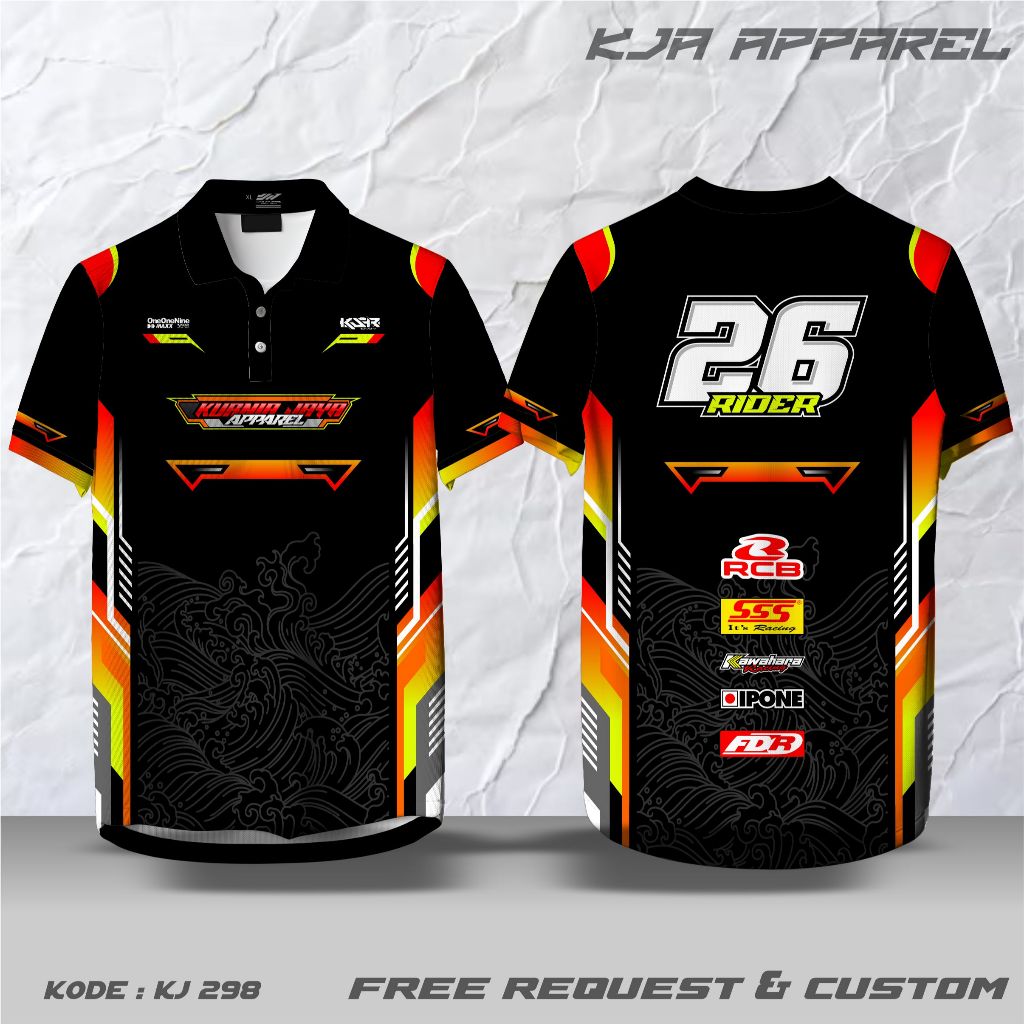 CUSTOM RACING JERSEY, REQUEST POLO COLLAR BUTTON V-NECK COLLAR O-NECK COLLAR, UNIT เสื้อยืด, FULLPRI
