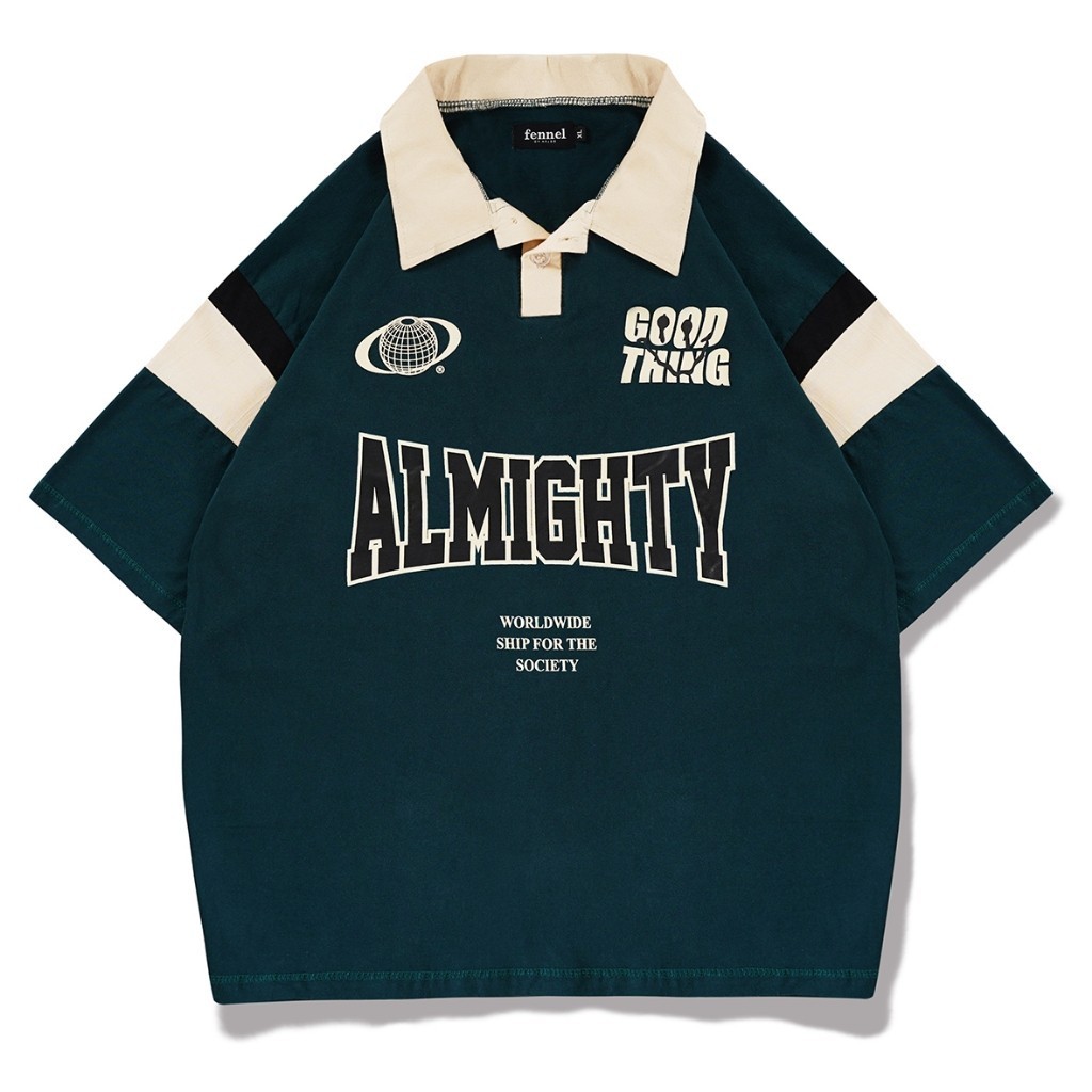 EJK ALMIGHTY เสื้อโปโลขนาดใหญ่ (M - 8XL) จัมโบ้ Rubgy เสื้อยืดผสมเสื้อโปโล Unisex เสื้อยืด ML XL XXL